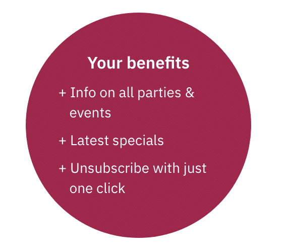 Your benefits when signing up for the Chase Bar newsletter